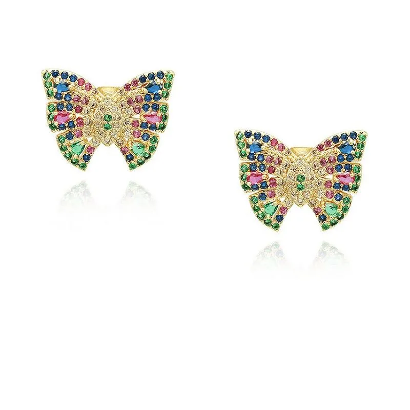 Kleur Zircon Butterfly Animal Earring