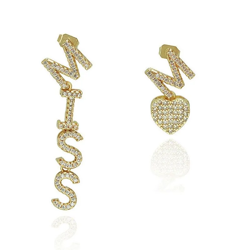 Diy Miss Letter initiële oorbel