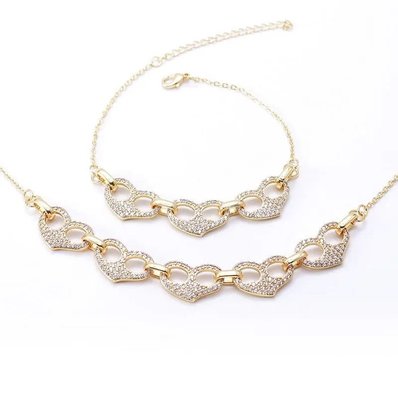 Ketting armband hart sieraden set