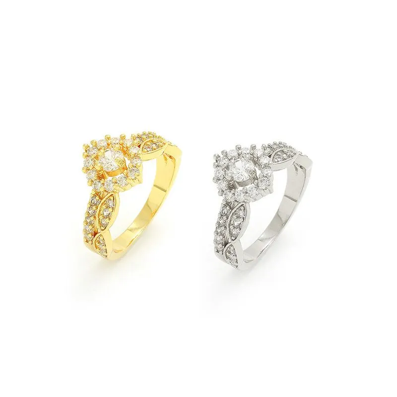 Romantische Cz bruids trouwring