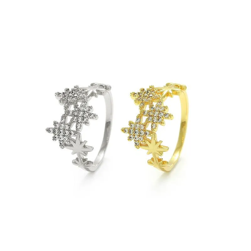 Sneeuwvlok ontwerp vrouwen ring