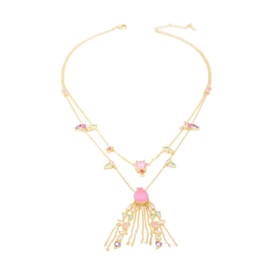 Luxe kwastje messing sieraden ketting