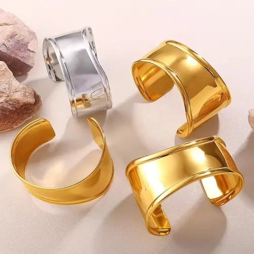 Roestvrijstalen armbanden in retro-stijl