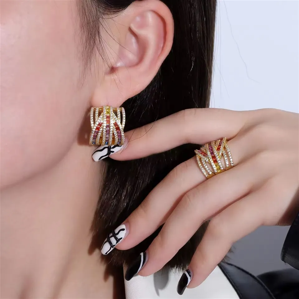 Zirkoon Ring Oorbellen Set